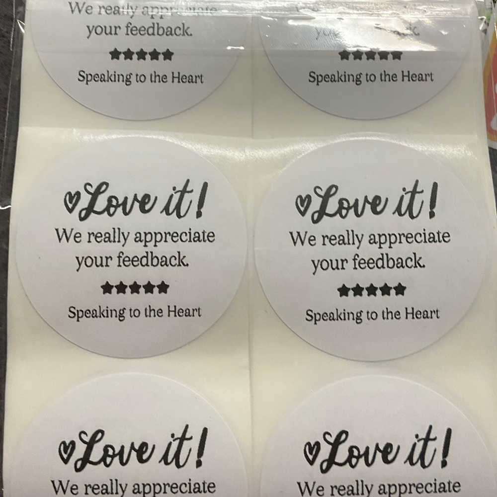 50 Poshmark Closet Thank You and Feedback Stickers